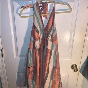 multicolored striped dress